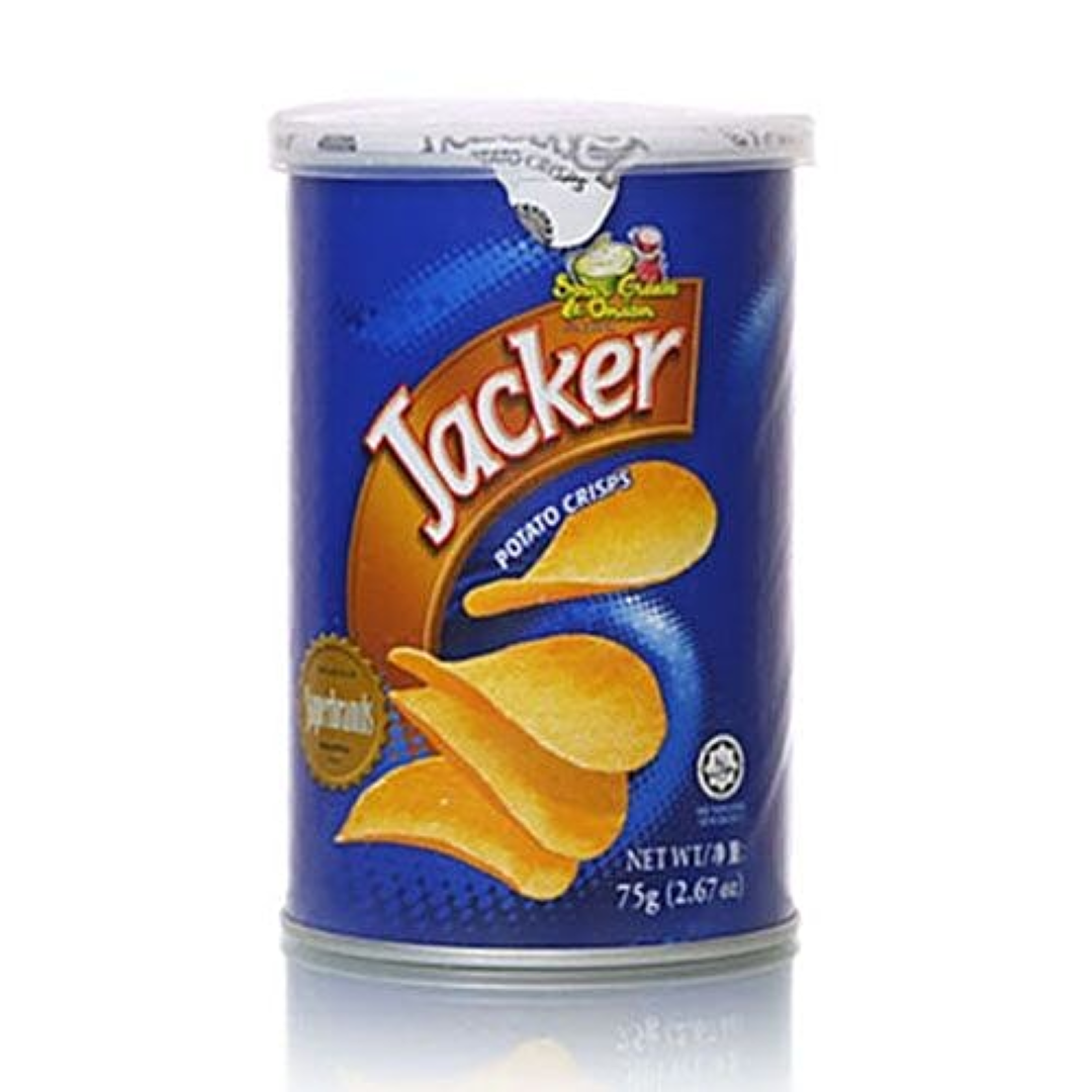 JACKERS POTATO CRISPS SOUR CREAM & ONION 75G